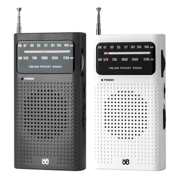 Radio Banda Completa Radio AM FM Radio Analógica con Batería 3.5mm AUX Reproductor de Radios Compactos Antena Telescópica La Mejor Recepción para Personas Mayores