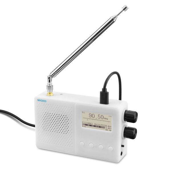 Radio Hamgeek Portable TEF6686 Mini récepteur radio Radio Full Radio FM / LW / MW / SW avec écran de 1,8 pouce avec écran de 1,8 pouce