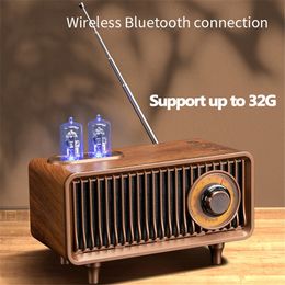 Radio Kebidu Haut-parleur Bluetooth 32G TF FM Haut-parleur de la boîte de son Rétro Subwoofer Radio Carte mémoire U Disque Haute Qualité Intérieur Sans Fil 221025