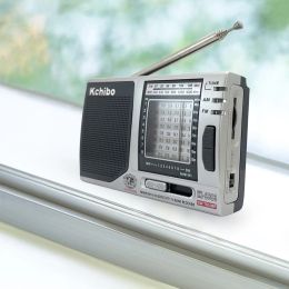 Radio KK9803 Stéréo Radio Radio Récepteur radio opéré avec pliage Kickstand FM / MW / SW18 MINI PORTABLE RADIO PORTABLE 3,5 mm pour aîné