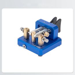 Radio Lmao Lao Mao Blue CW Morse Key DualPaddle Telegraph Keyer voor radiogebruikers roestvrij staal messing