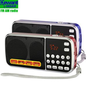 Radio L088am Récepteur Radio Am Fm Double Bande Rechargeable Portable Mini Poche Numérique à Balayage Automatique avec Lecteur de Musique Mp3 Gurbani Punjabi