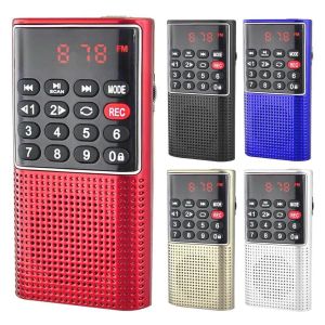 Radio L328 Mini Radio ABS Portable 87.5108MHz Radio FM Rechargeable USB/carte MicroSD haut-parleur portatif lecteur MP3 récepteur Radio