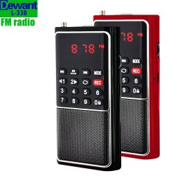 Radio L338 portable mini poche numérique auto scan radio FM scanner avec enregistreur vocal MP3 audio lecteur de musique haut-parleur