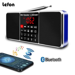 Radio Lefon Portable AM FM Radio Stéréo Récepteur Digital Bluetooth En haut-parleur TF SD CARTE USB DISK AUX MP3 RECHARGABLE