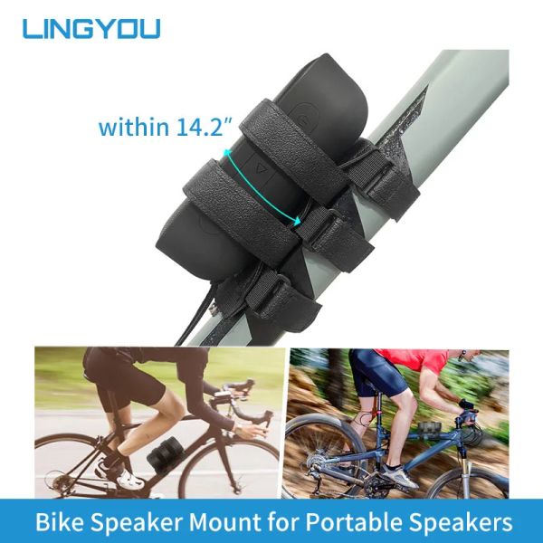 Radio Lingyou Portes portátiles de altavoces portátiles de botella de agua para bicicletas carreras de carreras de barcos en bote por la carretera impermeable correa ajustable al aire libre