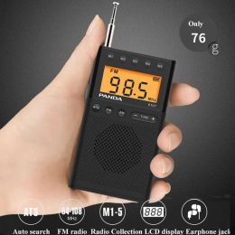 Radio Mini Pocket FM AM-radio Draagbare automatische zoekopdracht DSP-radioontvanger met LCD-scherm 3,5 mm hoofdtelefoon Ondersteuning kanaalverzameling