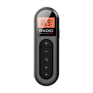 Radio Mini Radio FM de bolsillo Radio Walkman recargable con pantalla LCD retroiluminada Conector para auriculares de 3,5 mm para conferencias Guía turístico Carreras