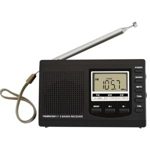 Radio Mini Portable Radios FM/MW/SW Receiver Digital Alarm Clock FM/AM Radio -ontvanger