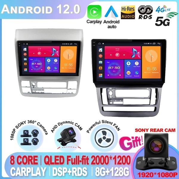 Radio Mobil Android 12 Roadwise 2 Din Untuk Toyota Alphard 2002 2003 2004 2005 2006 2007 2008 2009 4G DSP DVD BT GPS Car-play