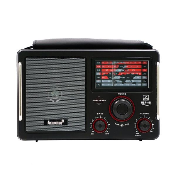 Radio multibanda Fm Air Mb Mw Lw Sw12 receptor portátil de todas bandas Ac o 4xd Radio analógica alimentada por batería perilla grande para la familia