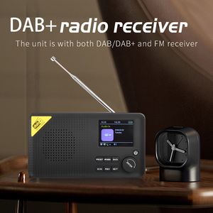 Radio Multifunctioneel DAB Digitale Radio LCD-klok Alarm Bluetooth-compatibele oplaadbare draagbare FM Radio-ontvanger voor Home Office 221025