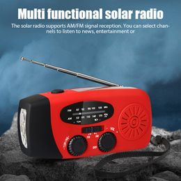 Radio Multifunctionele Solar Hand Crank FM AM WB NOAA Weer 1000 mAh USB Opladen Emergency LED Zaklamp Power Bank 230801