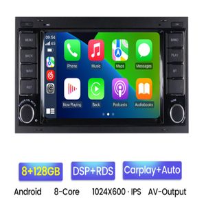 Multimedia-Radio mit GPS für das Auto, Wiedergabe mit Android, HD, 7 Kanäle, Audio, für V-W/Volkswagen/Touareg/Transporter T5 Multivan