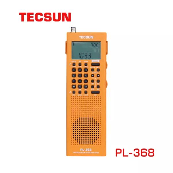 Radio NUEVO TECSUN PL368 Banda completa Radio Estereo Radio SSB DSP Demodulación digital Deligencia USB Black/Orange