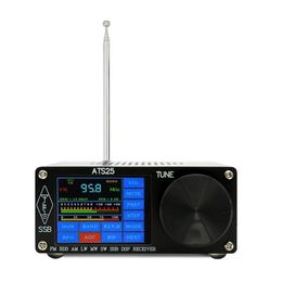 Radio Origineel ATS25 Si4732 AllBand Radio-ontvanger FM LW(MW SW) SSB +2,4 inch Touch LCD + Sprietantenne + Batterij + USB Kabel + Luidspreker
