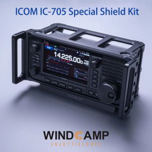 Radio Original Windcamp Design ARK705 SHIELD CASE CORT DE CAGE CAGE Radio Protector Case pour ICOM 705 IC705 CNC Montage Bracket