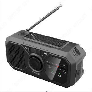 Radio Portable AM FM Radio énergie solaire manivelle Radio lampe de poche LED Radio multifonctionnelle 2000 mAh alarme SOS d'urgence récepteur FM