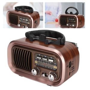 Radio Portable Bluetooth Vintage Radio Speaker Multifunction AM FM Radio met externe antenne voor binnenshuis buiten