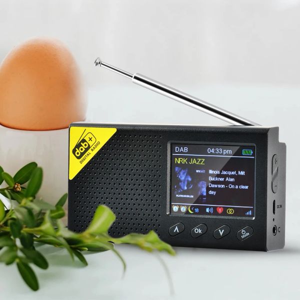 Radio numérique Portable compatible Bluetooth 5.0, pour le bureau et la maison, écran LCD 2.4 pouces, lecteur Audio stéréo DAB FM