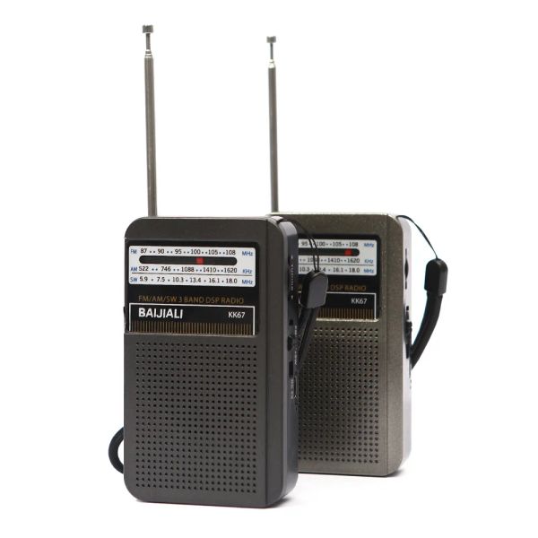Radio Portable DSP Radio Mini FM AM SW Radio Multiband Receptor Con frecuencia indica auriculares de 3.5 mm Jack recargable