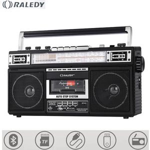 Radio Lecteur de cassette MP3 radio portable à quatre bandes à l'ancienne prend en charge Bluetooth clé USB carte SD haut-parleur radio multifonction