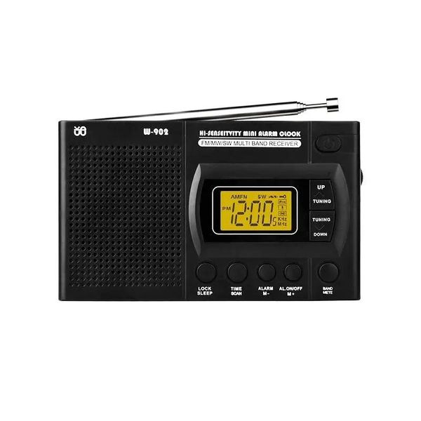 Radio Portable pleine bande Radio Fm Am Sw Led écran d'affichage numérique horloge lecteur Usb haut-parleur Radio antenne Radio numérique évolutive
