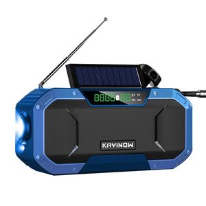 Radio Portable à manivelle solaire, alimentée par Dynamo, Radio météo Am/fm/noaa, utilisation d'une lampe de poche LED d'urgence et d'une batterie externe