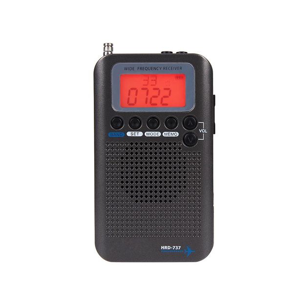 Radio Portable pour avion, bande complète, récepteur Fm/am/sw/cb/air/vhf, bande mondiale avec écran Lcd, réveil
