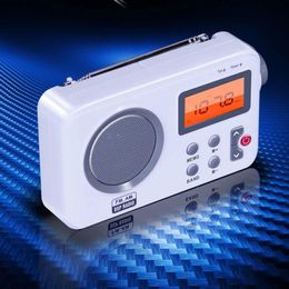 Radio Portable Radio Double Channels AM FM Récepteur audio Signal stable Radio avec une antenne extensible du bouchon d'écoute 3,5 mm