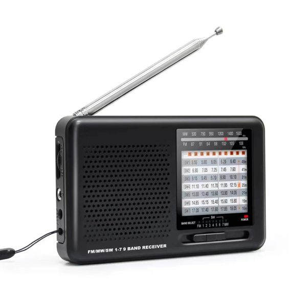 Radio portátil Radio FM MW SW 17 9 bandas receptor de Radio de onda corta Mini altavoz de Radio inalámbrico de bolsillo para personas mayores radio portatil am fm