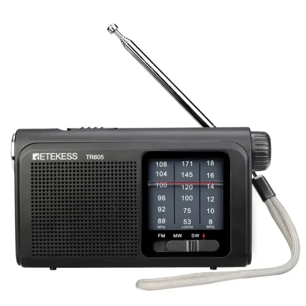 Radio Portable Radio FM MW SW Radio Radio Radio Radio Radio Batterie rechargeable Jaque d'écoute haut-haut-parleur pour personnes âgées