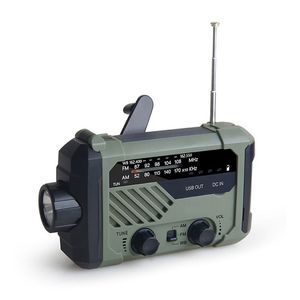 Radio Portable Radio Manivelle AM FM NOAA Urgence 3-en-1 Lampe de Lecture Lampe de Poche Charge Solaire Antenne Télescopique Alerte SOS 221025