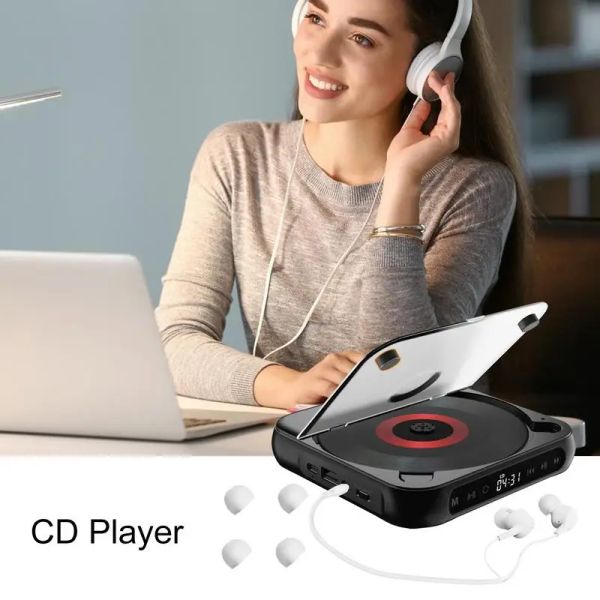 Radio Portable Player Player CDPlayer Azul altavoz Stereo Hifi Music Discs Player Cdwalkman con IR Remote Control FM Radio