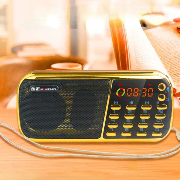 Radio Portable petit Audio vieil homme Radio Fm Portable lecteur au Format Mp3 prend en charge la double carte Tf disque U et Mini Radio Audio externe