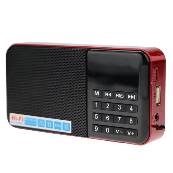Radio Portable Small FM Digital Display Radio avec Bluetooth et USB / TF Fonction