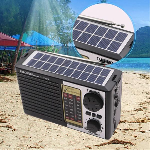 Radio Portátil Carga Solar Radio De Emergencia Multibanda Radio De Alta Sensibilidad Altavoz Bluetooth Inalámbrico Soporta Radio Fm/Am/Sw