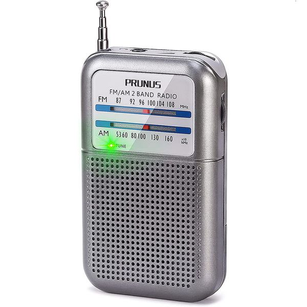 Radio PRUNUS FM AM MP3 reproductor de música Walkman Mini receptor portátil de doble banda con antena para 2 pilas AAA 230420