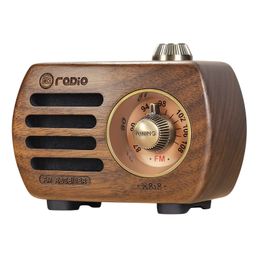 Radio Prunus draagbare houten mini s retro FM Altavoz Bluetooth 50 Ser Aux Cable Play Desktop Wireless Vintage 230420