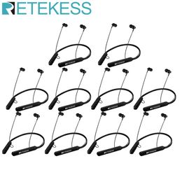 Radio Retekess 10Pcs TR108 FM Bluetooth Tour de Cou Sport Écouteurs Sans Fil 16 Heures d'Écoute Microphone Intégré pour Courir 230801