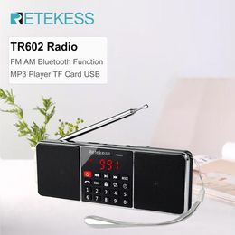 Radio Retekess TR602 Draagbare Radio Am Fm Oplaadbare Bluetooth Sers Stereo Ontvanger Op Batterijen MP3 Speler 230801