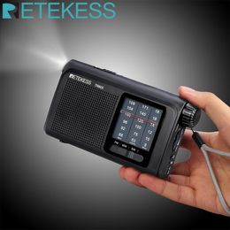 Radio Retekess TR605 Radio portable FM/MW/SW Lampe de poche d'urgence avec batterie rechargeable Haut-parleur pour personnes âgées 230701