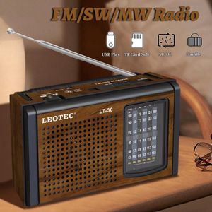 Radio Retro Fm/sw/mw, receptor de Radio portátil de banda completa, altavoz, reproductor de música Mp3, compatible con tarjeta Usb Tf, fuente de alimentación CC/CA