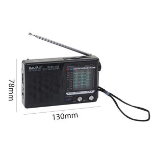 Radio rétro Radio pleine bande portable Radio météo SW AM FM Mini Radio portable alimenté par batterie haut-parleur intégré