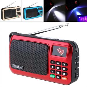 Radio Rolton W405 TF -kaart USB Mini FM Elder Radio Speaker met LCD -display mp3 Music Player / Torch Lamp / Controleer voor pc / oortelefoon