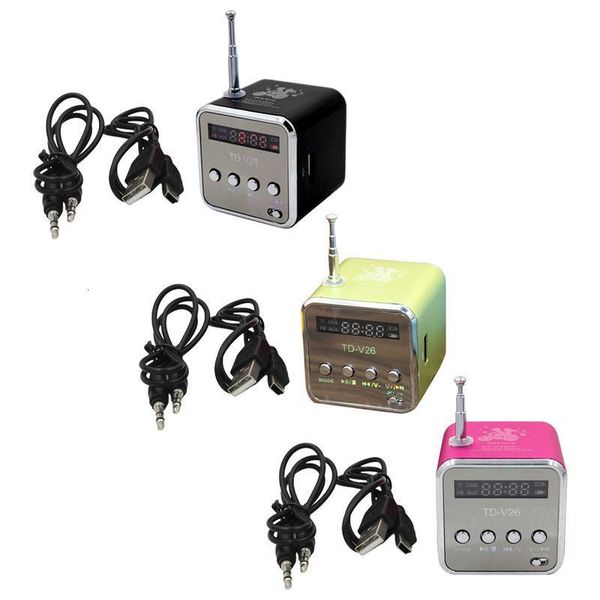 Radio TDV26 FM lecteur MP3 Ser récepteur stéréo numérique de poche Portable avec écran LCD support carte USB TF 230331