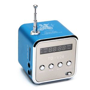 Radio TDV26 Mini receptor Bluetooth Altavoces inalámbricos FM digital para PC Teléfono Reproductor de música MP3 Soporte Tarjeta Micro SD 230830