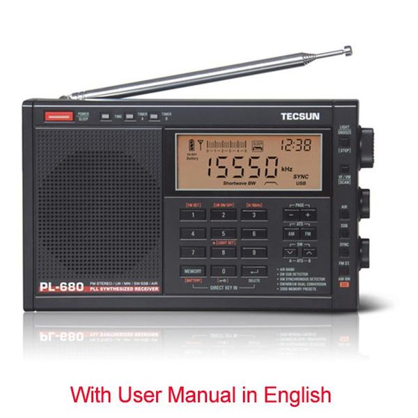 Radio Tecsun Pl680 Fm Radio Portátil De Alto Rendimiento Banda Completa Sintonización Digital Radio Estéreo Fm Am Sw Ssb Receptor De Radio