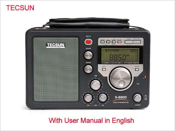 Radio Tecsun S8800 Radio Portable SSB Dual conversión PLL DSP FM/MW/SW/LW Recibe de radio de banda completa con control remoto