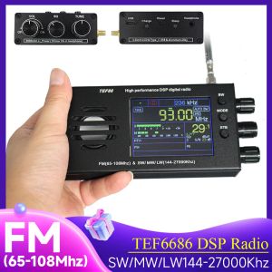 Radio TEF6686 DSP Radio Receiver RDS met batterij FM (65108MHz) SW/MW/LW (14427000kHz) Volledige band Radio -ontvanger Shortwave Radio